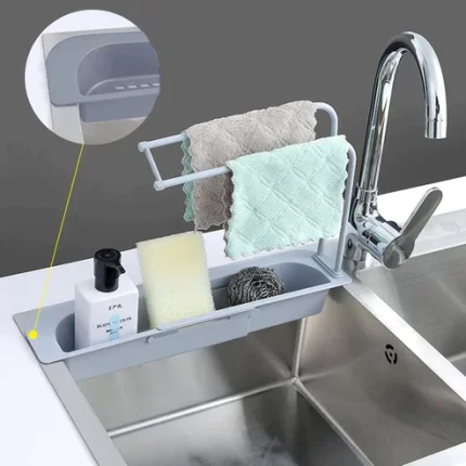 Expandable-Sink-Shelf-Soap-Drain-Rack