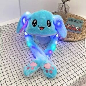 Flully Bouncy Bunny Hat with LED Lights Effect