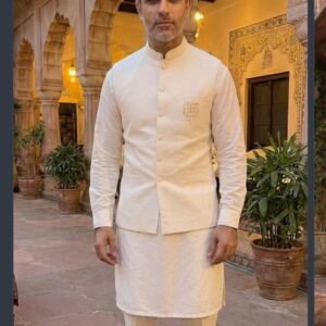 3 Piece Suit  Gents   Self Boski fabric