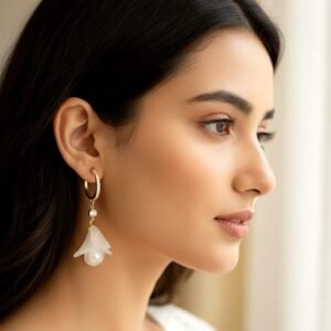 White Earring Beautiful