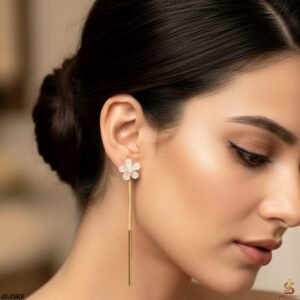 White Flower Earring