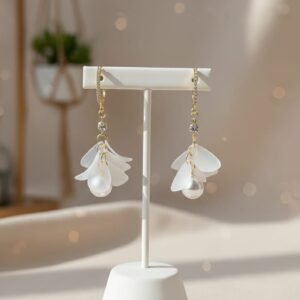 White Flower Earrings