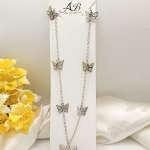 silver butterfly necklace