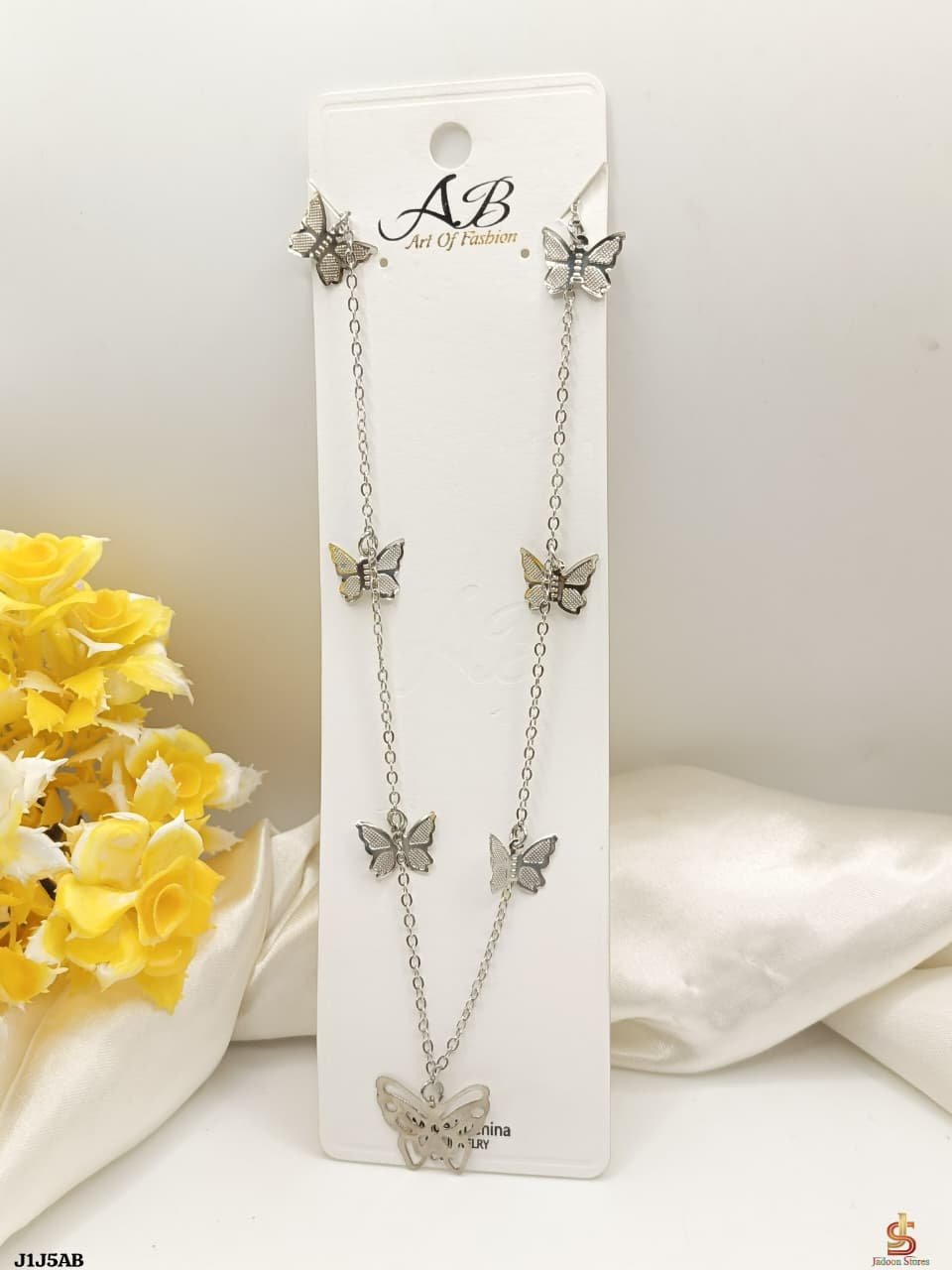 silver butterfly necklace