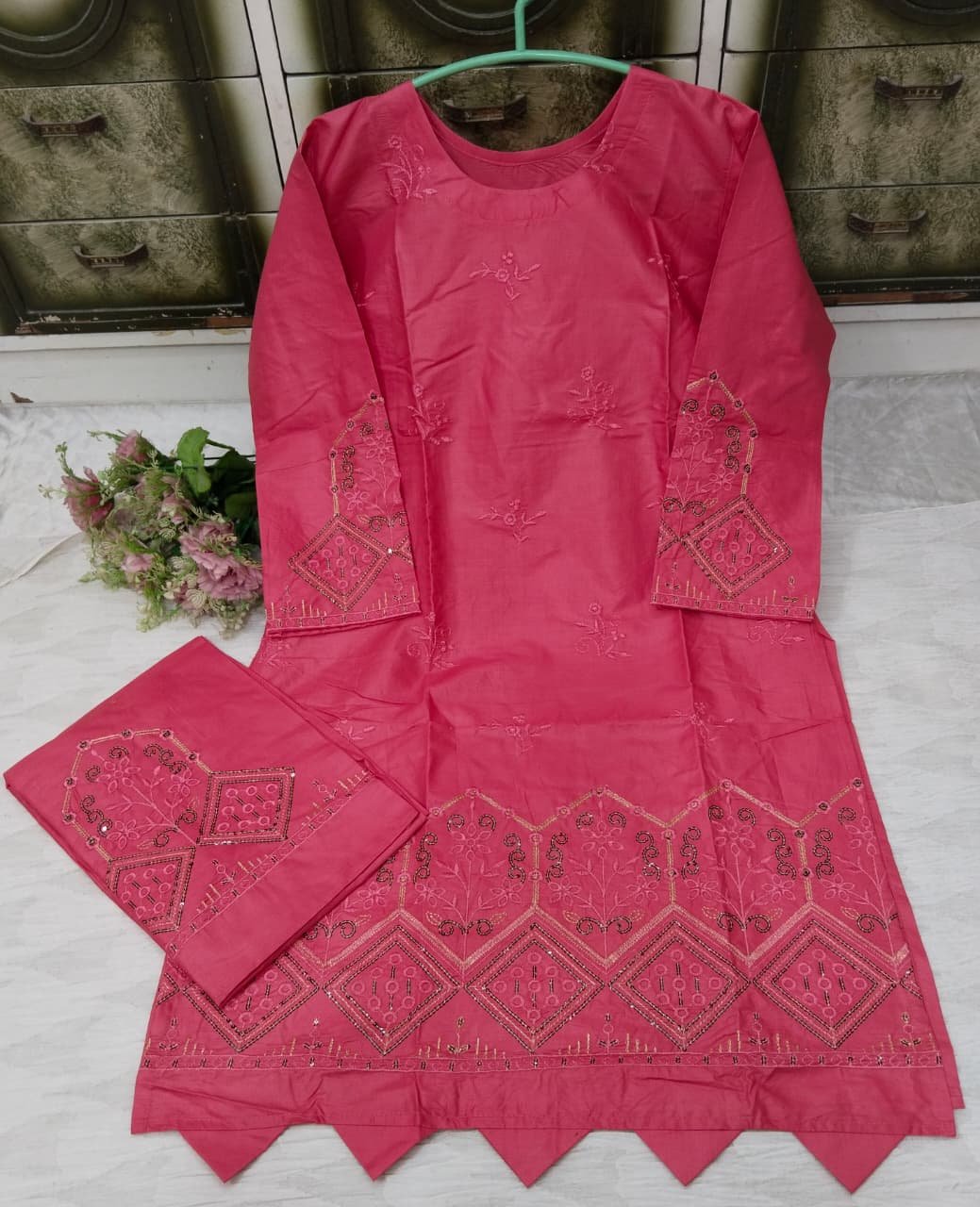 Fancy Embroidered 2.Pc Suits ( Ladies Stitched Article ) - Image 4