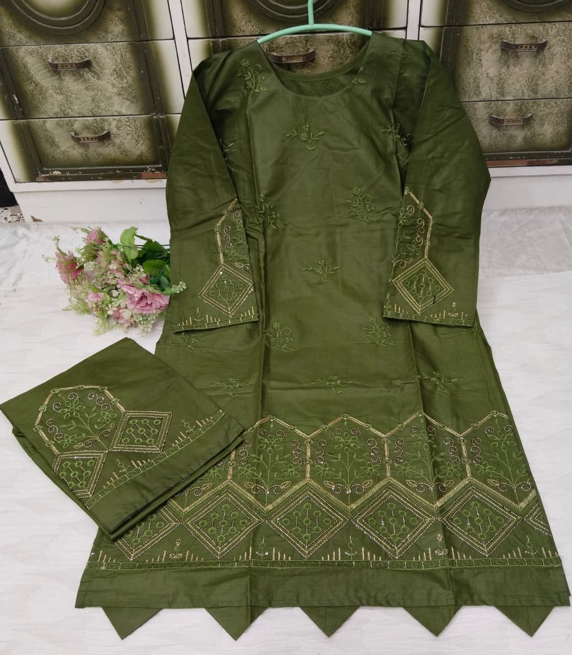 Fancy Embroidered 2.Pc Suits ( Ladies Stitched Article ) - Image 3