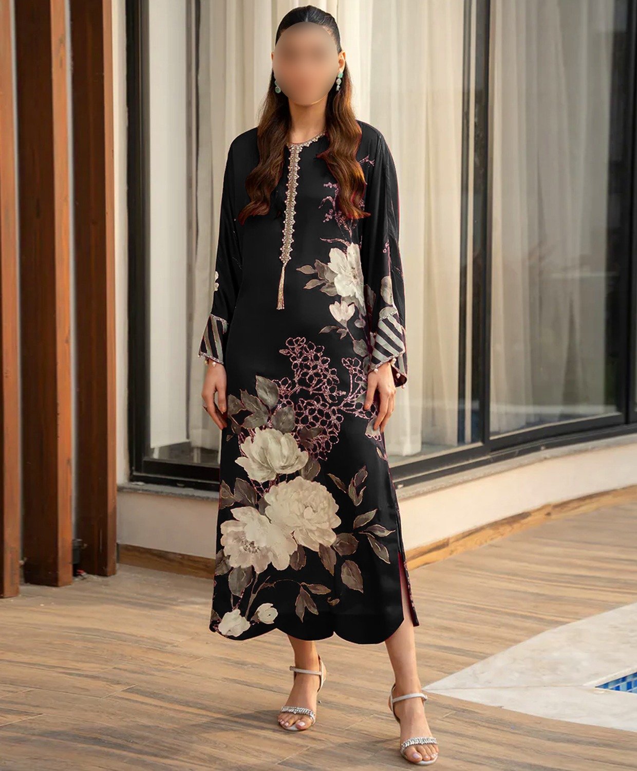 3 PCS SILKY SUIT WITH AIRLINE SHIRT - Image 2