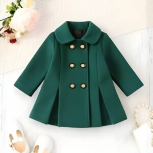 Wastern Style Button Kids Fleece Coat
