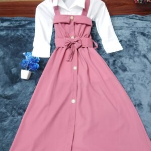 KIDS WHITE PLAIN GEORGETTE SHIRT AND PREMIUM GEORGETTE ROMPER 2 PEACE KIDS ARRIVAL 🥰