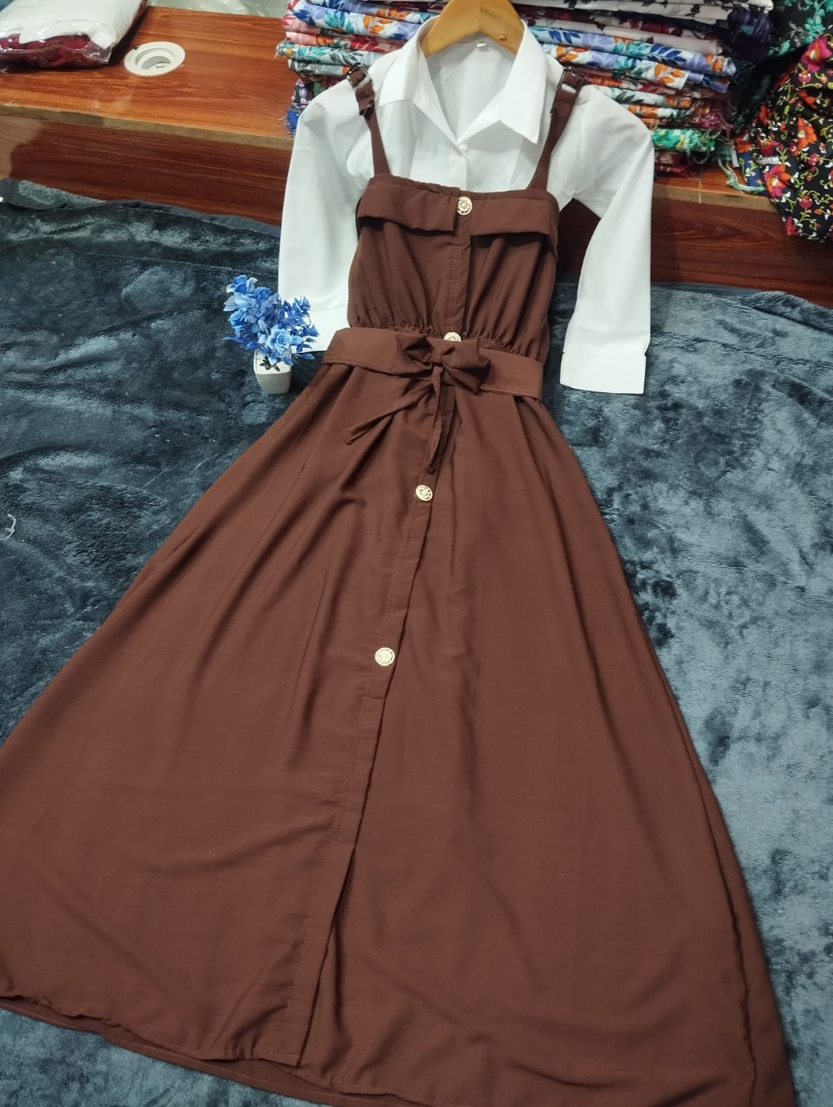 KIDS WHITE PLAIN GEORGETTE SHIRT AND PREMIUM GEORGETTE ROMPER 2 PEACE KIDS ARRIVAL 🥰 - Image 4