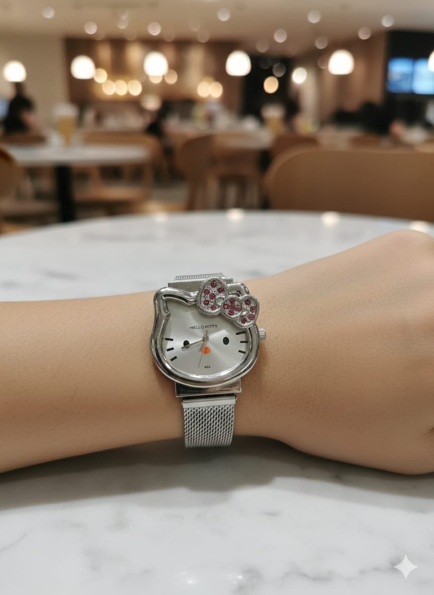 GIRL'S HELLO KITTY WATCH ⌚ STONE DIAL⬅️ - Image 2