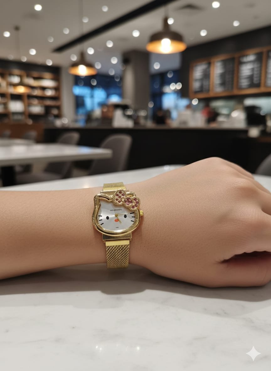 GIRL'S HELLO KITTY WATCH ⌚ STONE DIAL⬅️