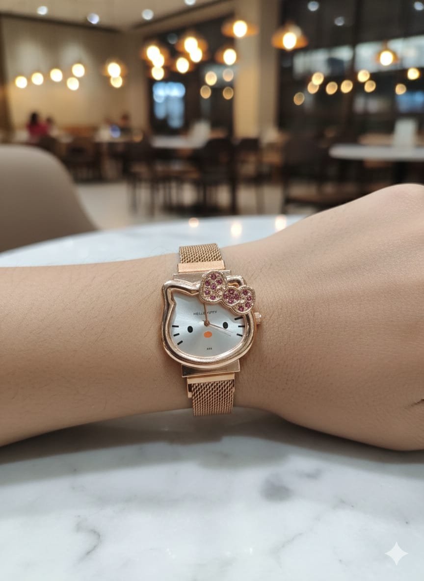 GIRL'S HELLO KITTY WATCH ⌚ STONE DIAL⬅️ - Image 3