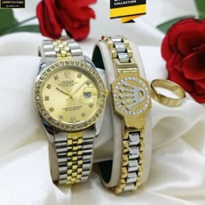 ROLEX JUST DATE GENTS WATCH ⬅️WITH ROLEX LOGO BRACELET⬅️ STEEL RING⬅️