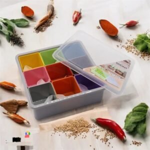 9 in 1 Spice Container Masala Box Storage Box