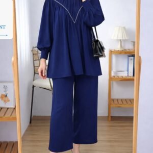 Premium Imported Georgette ka stylish 2-piece set hai, soft flowy fall ke sath party & casual wear ke liye best