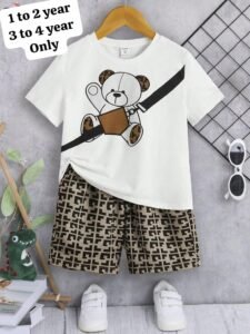 Short suit printed kids