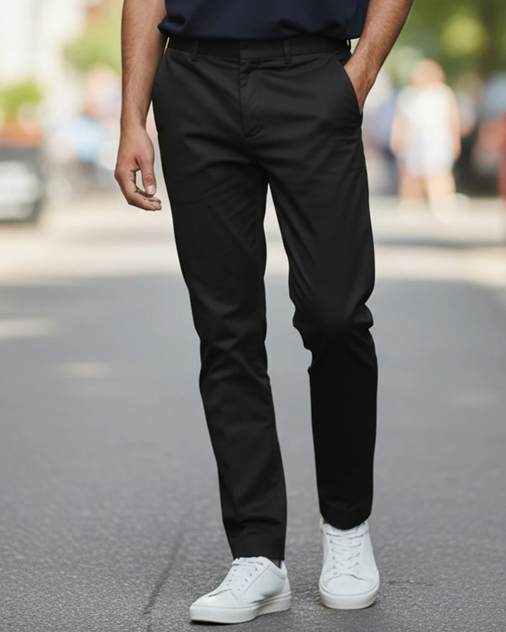 Men's Active Waist Cotton Dress Pant