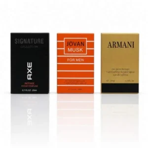 Axe Signature, Jovan Musk, Armani EDT