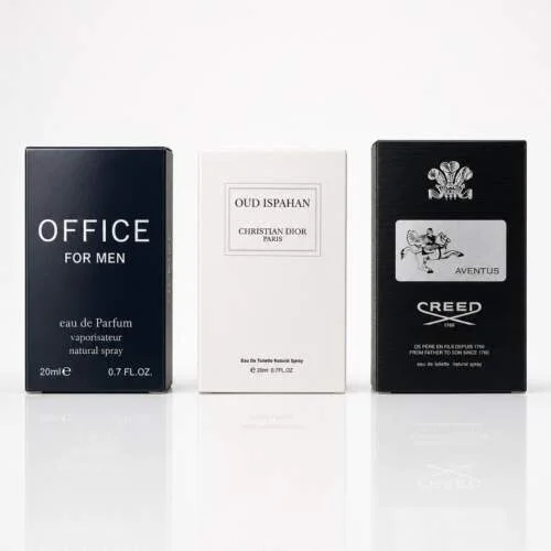 Office For Men, Christian Dior Oud Ispahan, Creed Aventus
